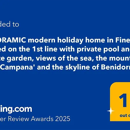 Holiday home Panoramisch Modern In Bij Benidorm Met 3 Slaapkamers, Gelegen Op De 1ste Lijn Met Privezwembad En Omheinde Privetuin, Zicht Op Zee, De Bergen Met 'kilometro Vertical Del Puig Campana' En Op De Skyline Benidorm En Fines *